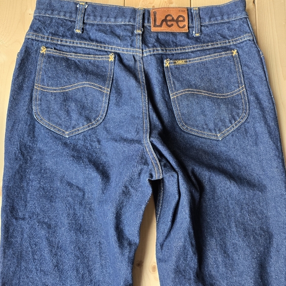 Vintage Lee Rider Denim Dark Wash Blue Jeans Mens 36.5X34 - Picture 8 of 11